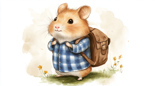 The Cute Hamster with Backpack, Thinking of Home