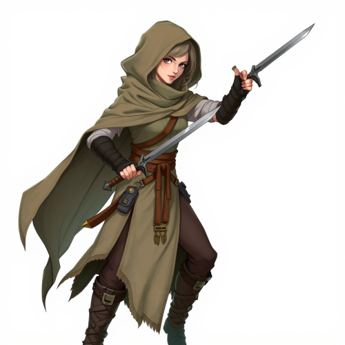 The Dagger-Loving Female Monk in a Cloak