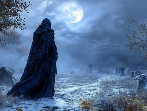 The Dark Death Reaper in the Fall Fields