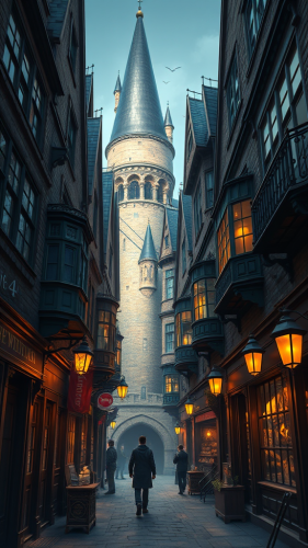 The Daytime View of Diagon Alley, Disney Style