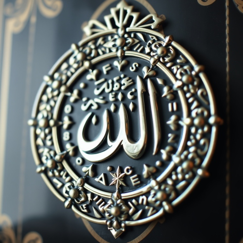 The Decorated Islamic Icon Broach with Numbers