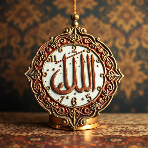 The Decorative Islamic Icon with Numbers Brouch