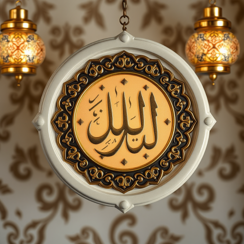 The Decorative Islamic Icon with Numbers