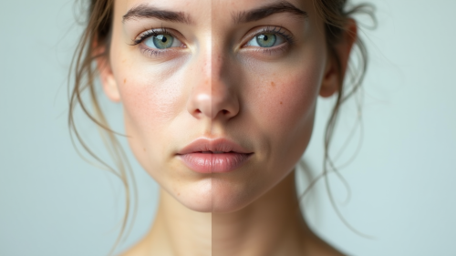 The Duality of Youth and Aging in a Woman