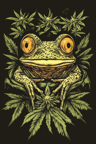 The Elder Frog Flower Nug T-Shirt Graphic