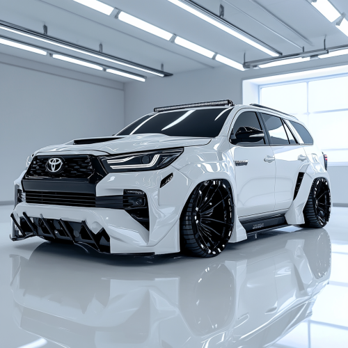 The Elegant 2025 Toyota Fortuner in White Garage