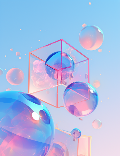 The Elegant Future with Neon Spheres - Art 99