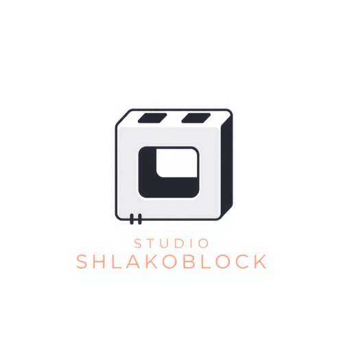 The Elegant SHLAKOBLOCK Cinder Block Logo