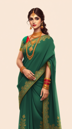 The Elegant Woman in Traditional Indian Attire