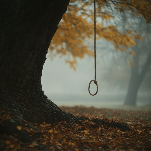 The Empty Noose on Oak Tree Branch