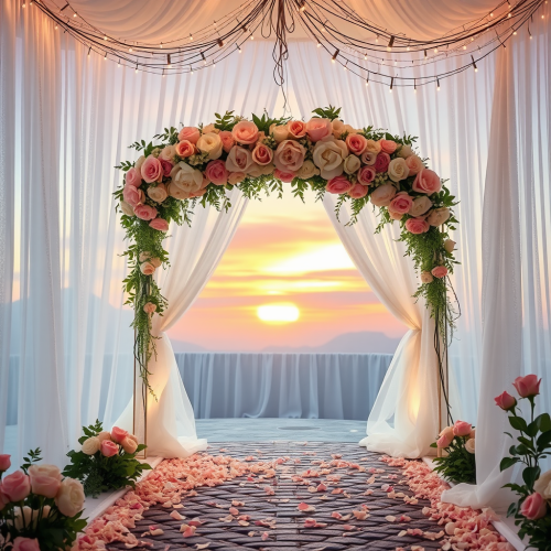 The Enchanting Fairytale Wedding in a Sunset Garden