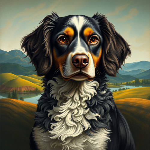 The Enigmatic Canine: A Masterful Artistic Portrait