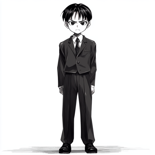The Evil Japanese School Boy in Dark Uniform