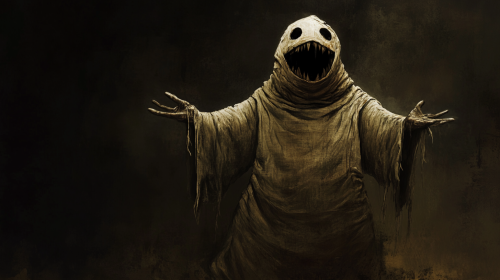 The Evil Sack Monster in Shadowed Pit