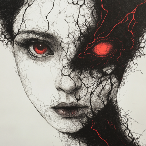 The Evil Woman Becomes a Demon Portrait