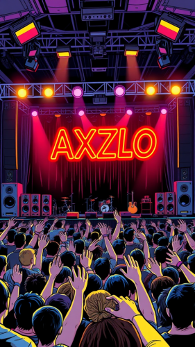 The Exciting AXZLO Concert Scene in Vibrant Style