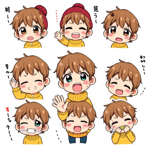 The Expressive, Colorful Life of a Chibi Anime Boy
