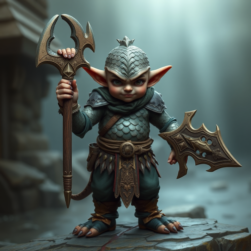The Fantasy Halfling with Scaled Skin