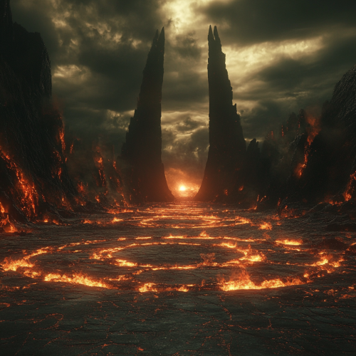 The Fiery Land of Evil and Despair