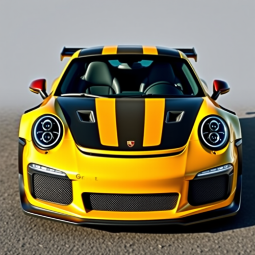 The Front View of a Porsche 911 GT3 RS Race Edition