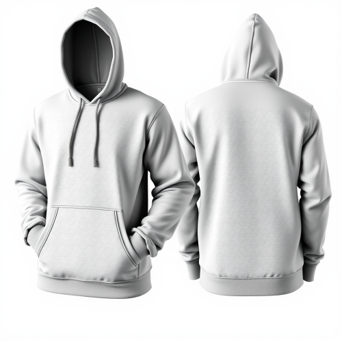 The Front and Back View of Hoodies Mockup