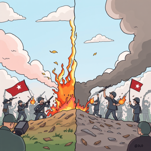 The Futility of War Versus World Peace Cartoon