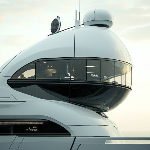 The Futuristic Research Vessel's Command Post View