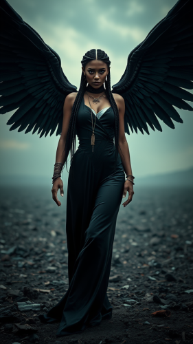 The Futuristic Warrior in High-Fashion on Battlefield