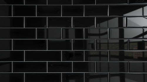 The Glossy Black Tile Wall