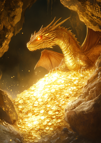 The Golden Dragon Protects Its Treasure