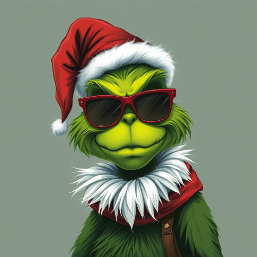 The Grinch Wearing Sunglasses in Gloomy Weather