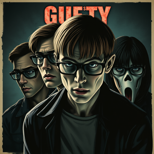 The Guilty Skinny Man in Scream-Styled Poster