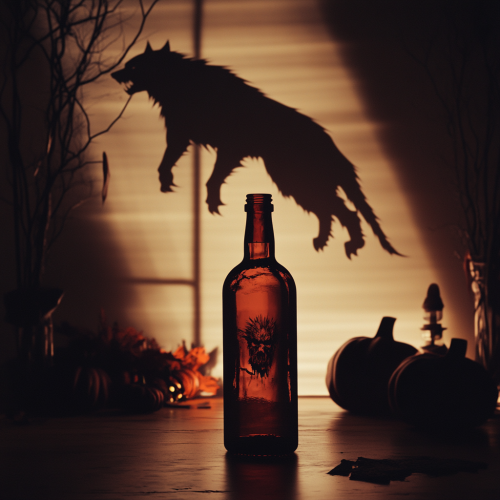 The Halloween Bottle: A Spooky Room Scene