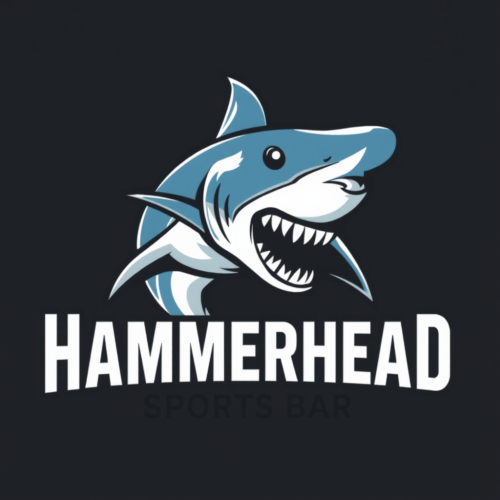 The Hammerhead Sports Bar Logo with Shark