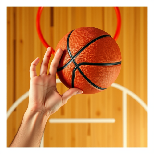 The Hands Catching a Basketball