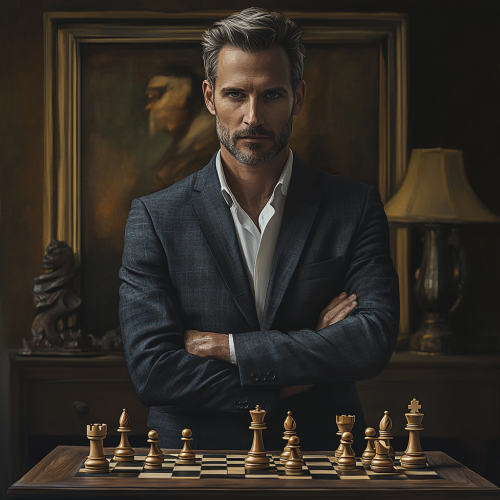 The Head of Chess Club: Serious and Confident