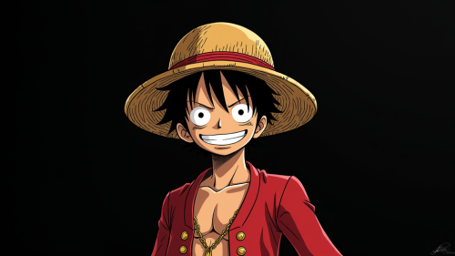 The High-Quality Luffy Wanted Poster on Black