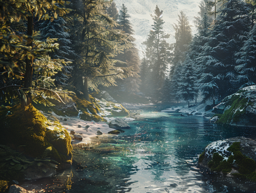 The Hyper Realistic Alpine Forest: A Cinematic View