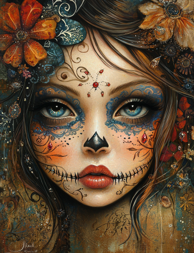 The Intricate Day of the Dead Catrina Portrait