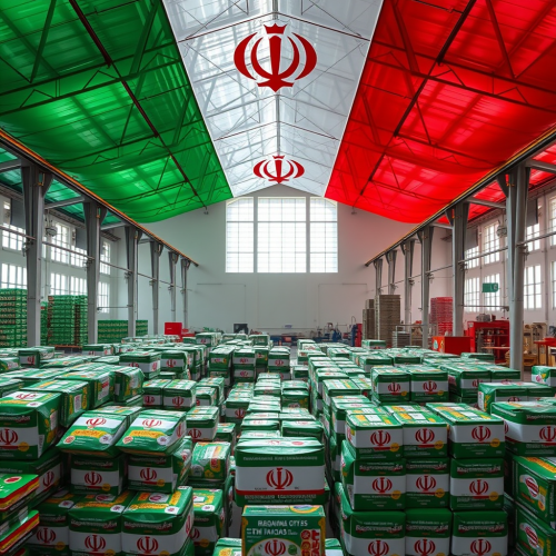 The Iranian Factory Storing Food Packages