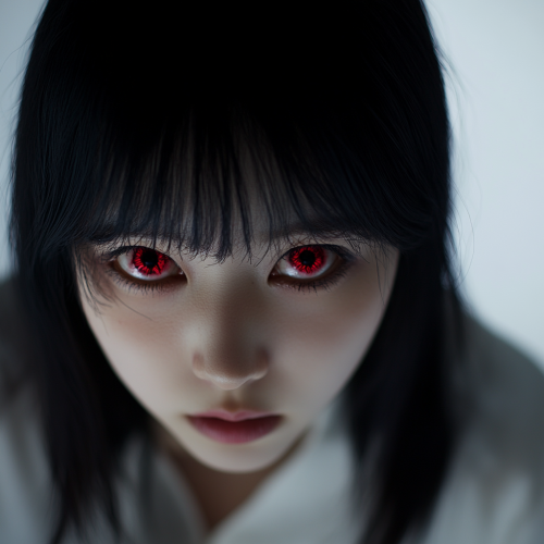 The Japanese Woman with Evil Demon Eyes
