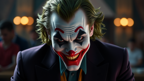 The Joker Laughing with 'Why So Serious'