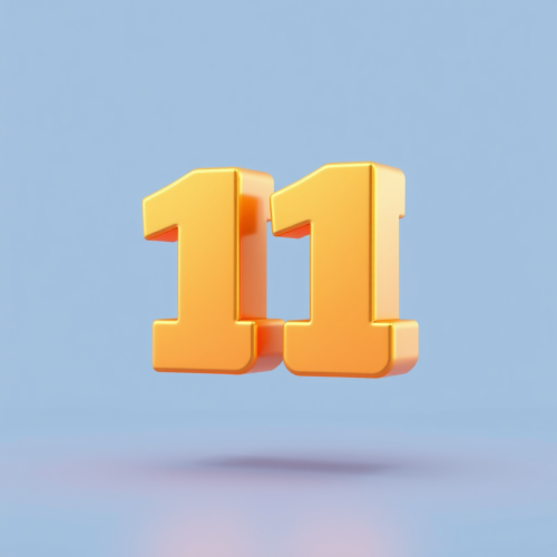 The Levitating Number 11 with Rounded Edges