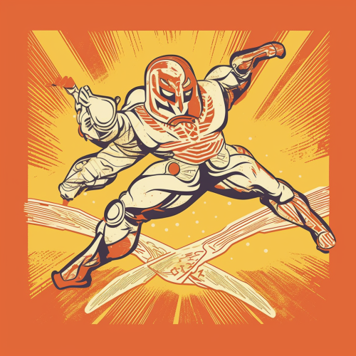 The Lucha Libre Wrestling Match in Action