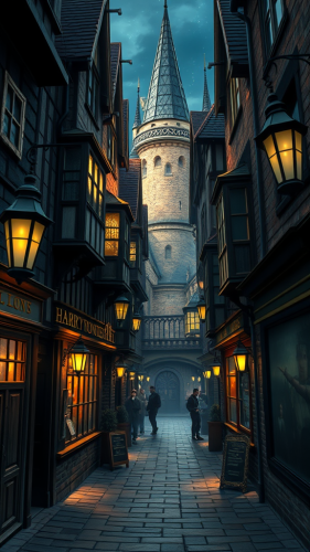 The Magical Diagon Alley at Night, Disney Style