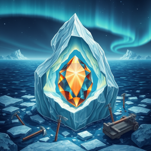 The Majestic Iceberg Hiding a Shining Gem