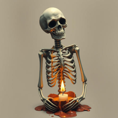 The Melting Skeleton Candle