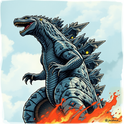 The Mighty Godzilla Stands Tall