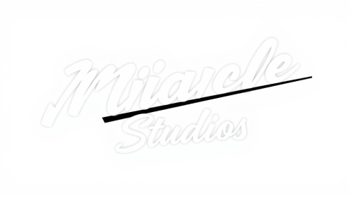 The Miracle Studios Diagonal Cut Typographic Logo