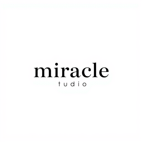 The Miracle Studios Logo in Black and White